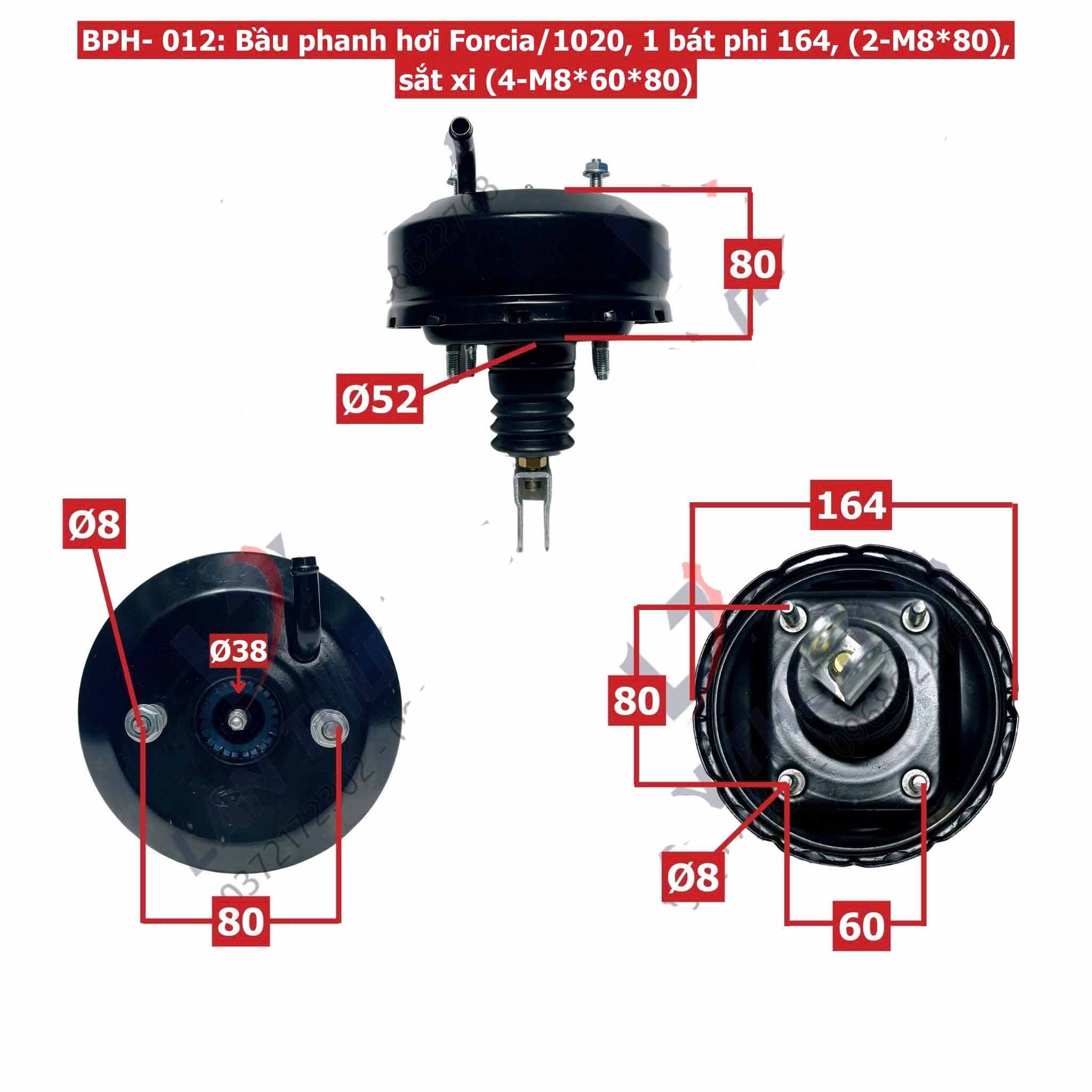 Bầu trợ lực phanh xe Hoa Mai, Forcia,1020 Hoa Mai