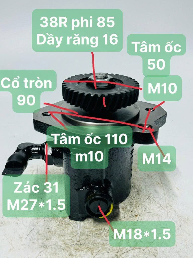 Bơm trợ lực lái Thaco 38 Răng