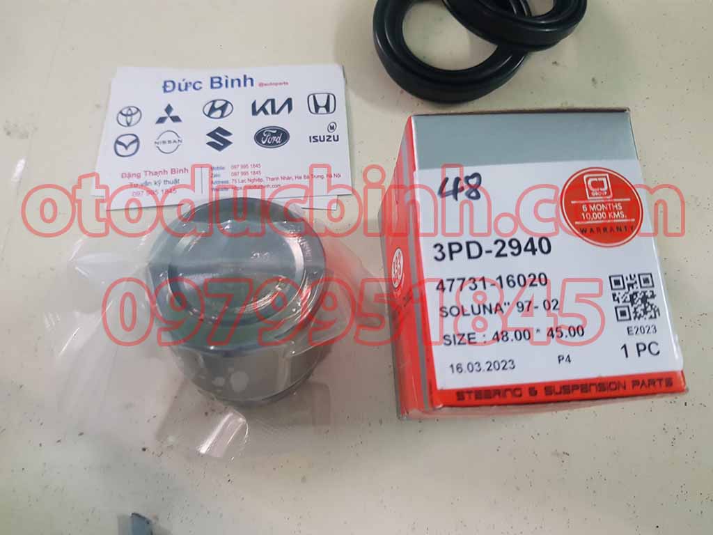 Piston ắc phanh trước KIA Pride, Toyota Soluna