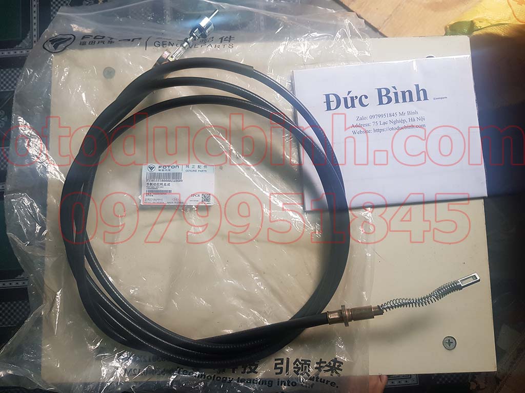 Dây phanh tay Thaco Ollin 198, 250, 500B (dài 3.65 m)