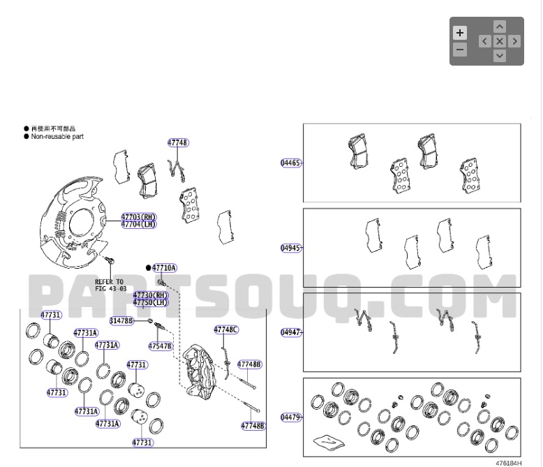 Má phanh trước Toyota Lexus LX570 2010-2015