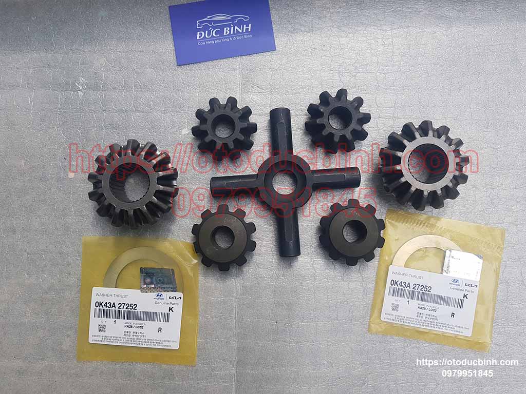 Bộ ruột vi sai cầu sau Kia K165, K2700, K3000 (1.4 tấn 30 răng)