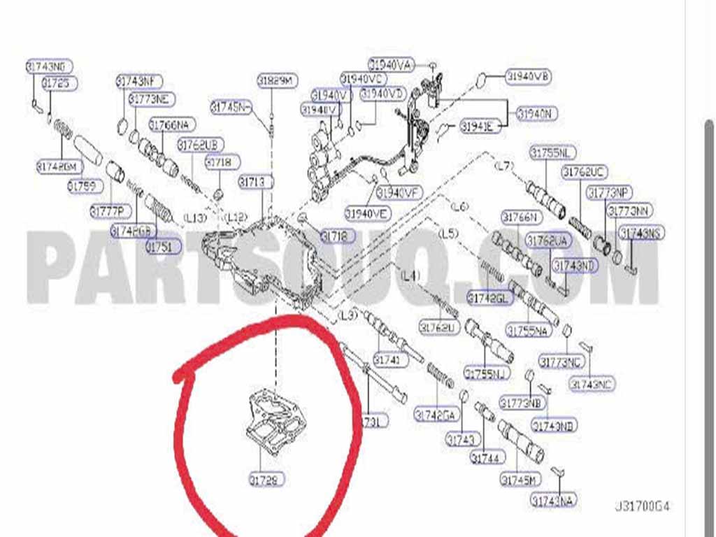 Lọc dầu số tự động Nissan Xtrail T30 3172880X04 JT321KJS