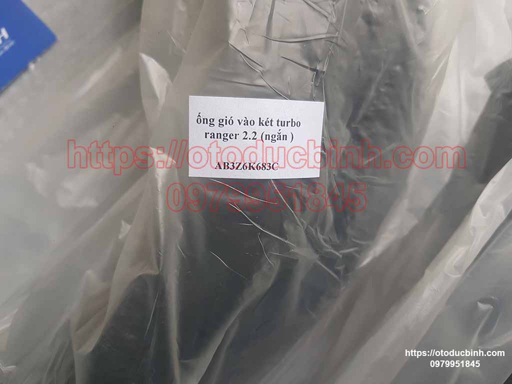Ống tuy ô gió vào két turbo FORD RANGER 2.2, BT50 ngắn ab3z6k683c