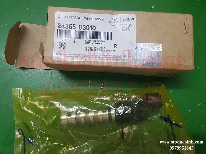 Van điều khiển nhớt trục cam hút Kia Morning, Kia Rio, Hyundai i10, i20, Accent 2435503010