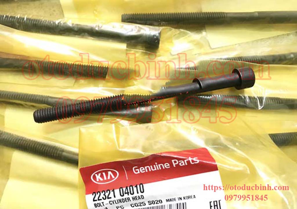 Bu lông mặt máy, bu lông nắp quy lát Hyundai i10, Grand i10, Getz, Kia Morning