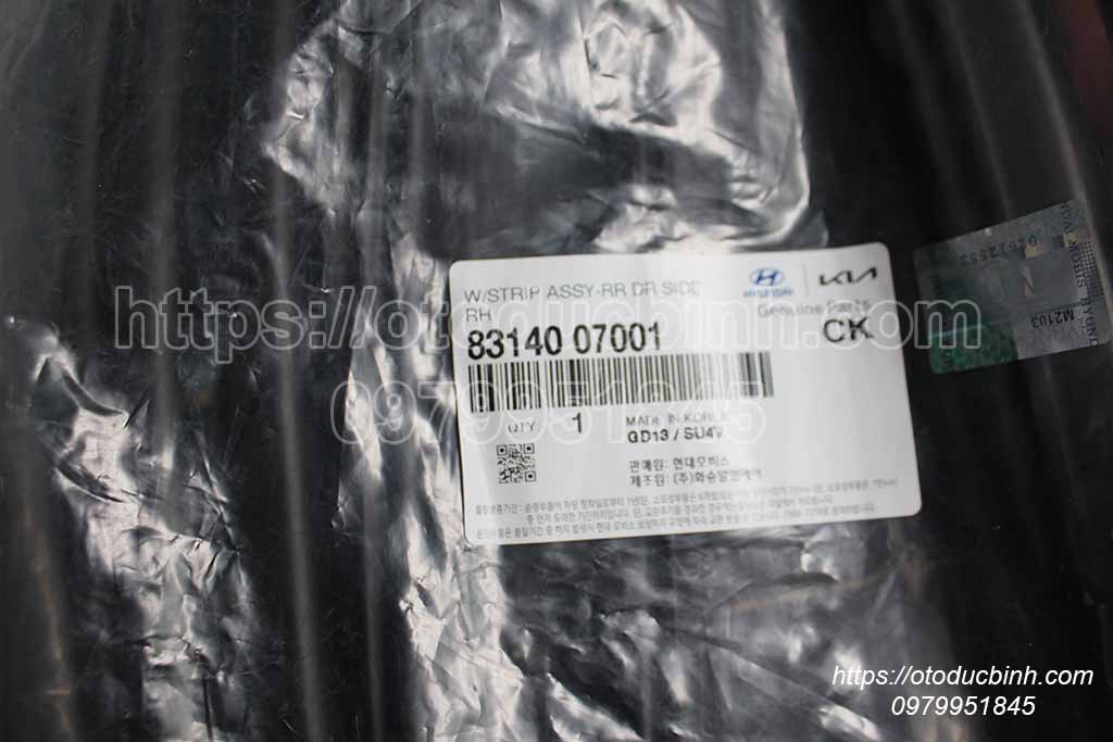 Gioăng cánh cửa Kia Morning 8214007001 8213007001  8314007001 8313007001