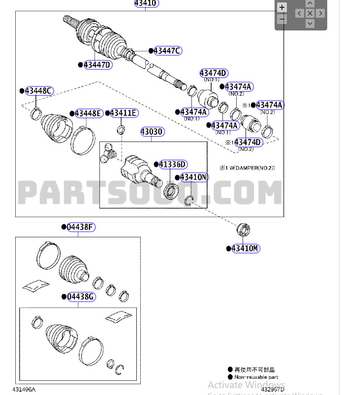 Đầu láp ngoài Toyota Vios, Yaris 2014-2023