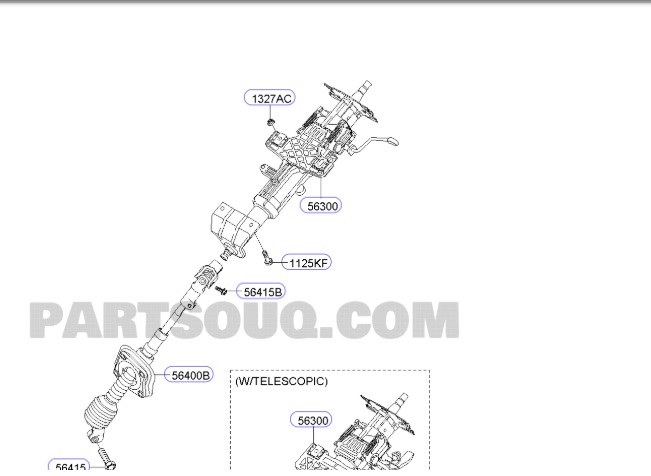Khớp cát đăng chữ thập lái Hyundai SantaFe 09-12 đoạn dưới 564002b050