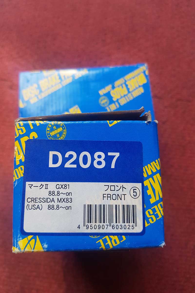 Má phanh trước, má phanh sau Toyota Cressida 1991-1996 d2087  d2062